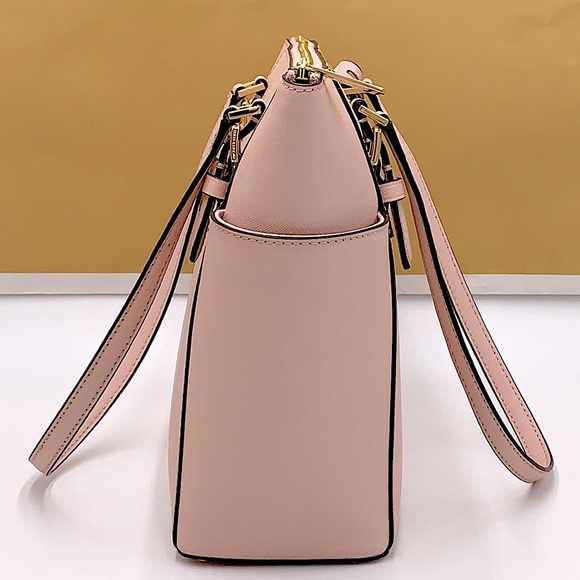 MICHAEL KORS CHARLOTTE LARGE TOP ZIP POWDER BLUSH - Picture 6 of 16